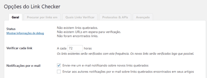 Como resolver links quebrados no WordPress 4 opcoes link checker