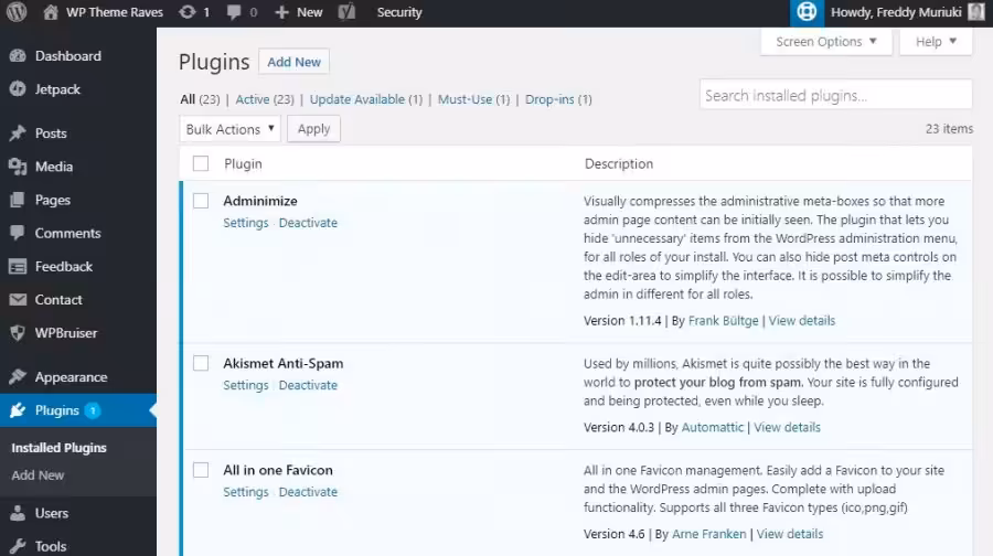 desativar plugin