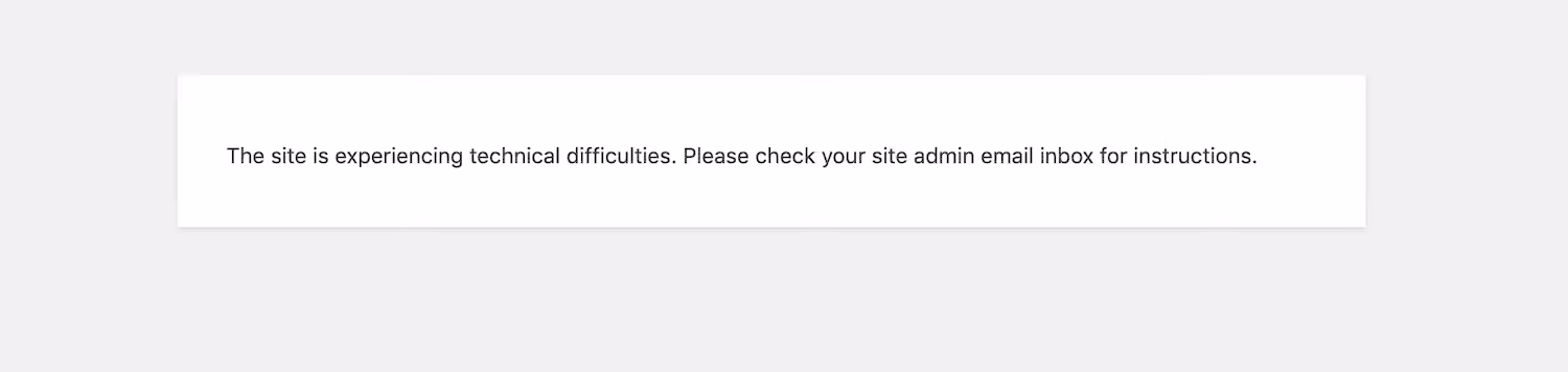 Este site está enfrentando dificuldades técnicas 4 site esta passar dificuldades tecnicas